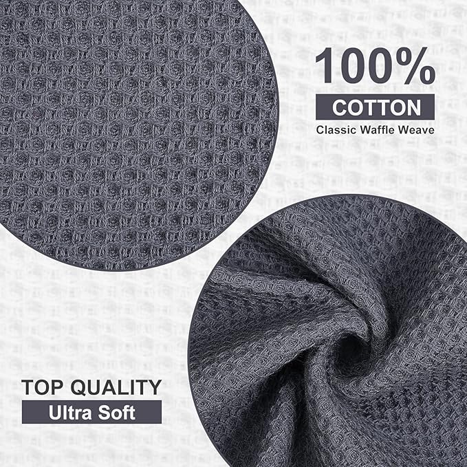 Homaxy 100% Cotton Dish Cloths, 12 Pack