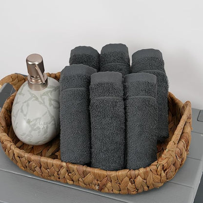 Tens Towels Pack of 60 Washcloths, 12 x 12 Inches, Lighter Weight, Quick to Dry