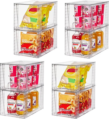 Vtopmart 8 Pack Large Stackable Storage Drawers, Easily Assemble