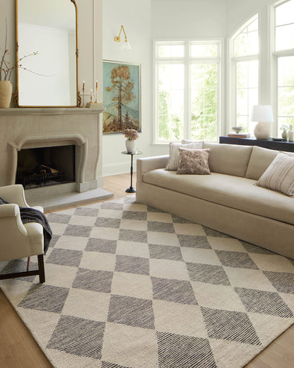 Loloi Chris Loves Julia Francis Collection FRA-01 Beige/Charcoal 7'-9" x 9'-9" Area Rug