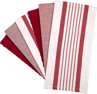 Premium Kitchen Towels | Large Cotton Dish Towels | Flat & Terry Highly