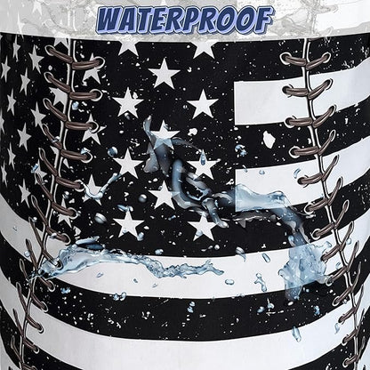 Baseball Textures Laundry Basket Foldable Oxford Cloth American Flag Laundry