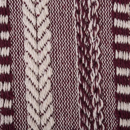DII Braided Striped Decorative Throw Blanket, 50x60, BlackBerry