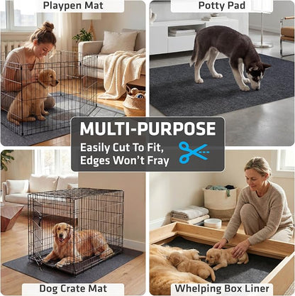 Drymate Jumbo Dog Playpen Mat (60x74), Super Absorbent, Waterproof, Slip-Resistant, Machine Washable, Reusable Puppy Pad for Training, Whelping, Housebreaking, Incontinence, Crate, Kennel (USA Made)