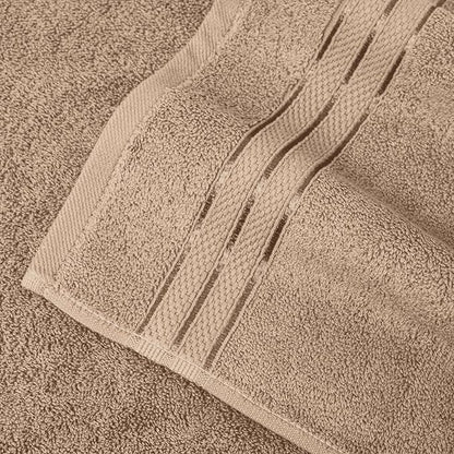 Elegant Comfort Three Line Popcorn Extra Large Luxury Bath Towel