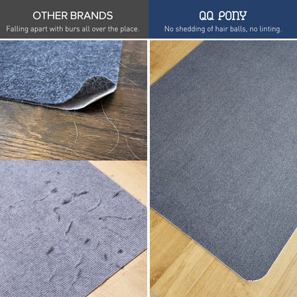 Chair Mat for Hard Floors, QQpony 1/6" Thick 63"x51" Office Chair Mat for Hardwood Floors, Premium Floor Protector Desk Rug for Home Office (Dark Grey)