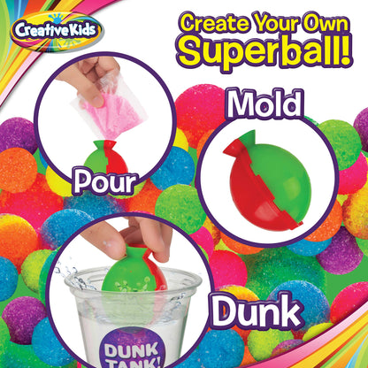 Magic Bouncy Ball Factory Set - Make 75 Stunning DIY Bouncy Balls, Light-Up Magic Balls! Science Kits for Kids, Perfect for Science Projects and Science Parties!