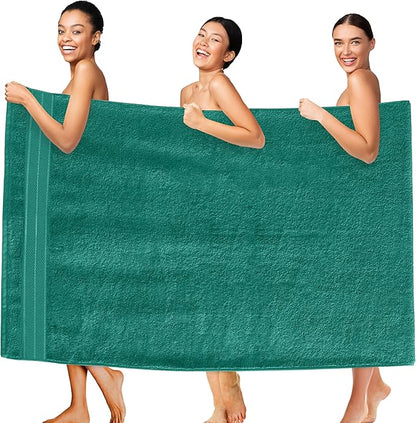 Elegant Comfort Three Line Popcorn Extra Large Luxury Bath Towel