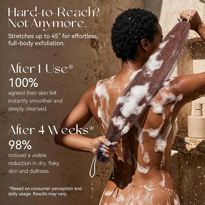 CORATED African Net Sponge with Knots Authentic, Shower Loofah Exfoliating Bath Sponge, Body Scrubber for Women and Men Daily Use Body Care, Portable Bath Accessories Gifts