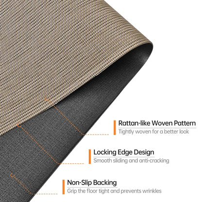 Homek Office Chair Mat for Hardwood & Tile Floor, 45"x53" Computer Chair Mat, Non-Curve Anti Slip Hard Floor Protector for Rolling Chair, PVC Mat Desk Rug for Home Office