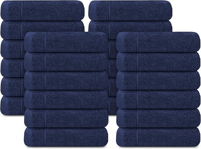 Tens Towels Pack of 24 Washcloths, 12 x 12 Inches, Lighter Weight, Quick to Dry