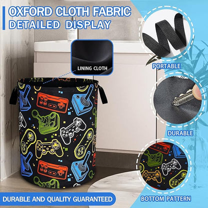 Game Consoles Laundry Basket Funny Colorful Oxford Cloth Laundry Hamper