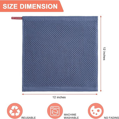 BOOMIBOO 6-Pack Kitchen Dish Cloths, 100% Cotton Waffle Weave, Ultra Soft