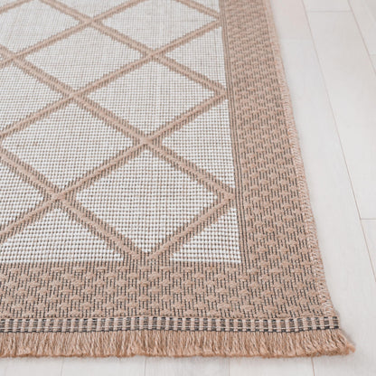 Safavieh Area Rug 8x10 - Aspect Collection - Large - Ivory & Natural, Jute & Cotton, Trellis Pattern, Ideal for Living Room, Bedroom, Office, Dining Space (APE454A)