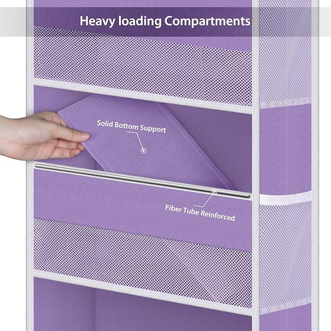 Univivi 5-Shelf Over The Door Hanging Organizer, Back of Door Organizer