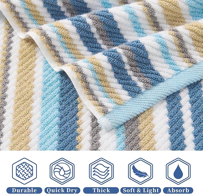 Striped Hand Towels Set