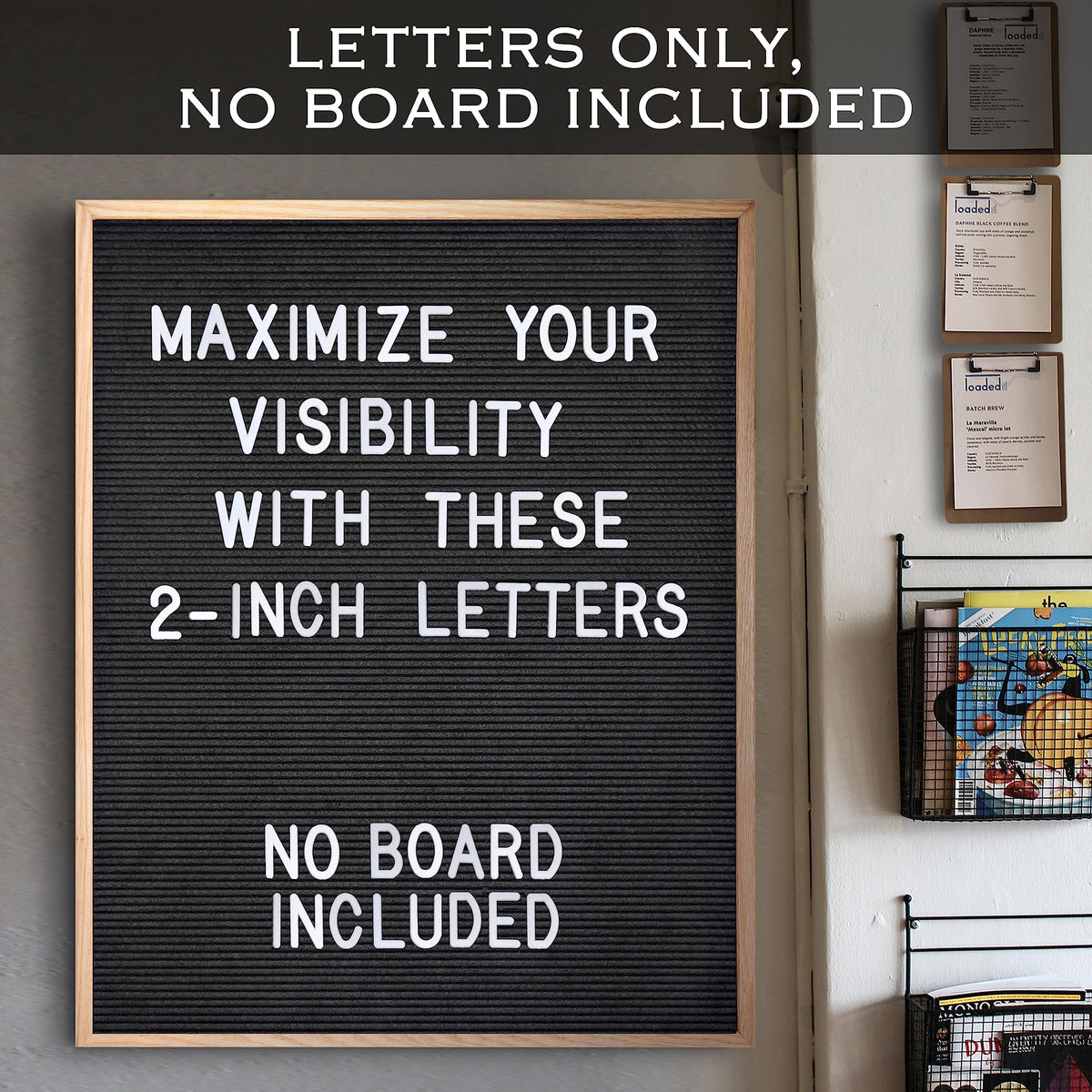 Letter Board Plastic Letters Set 2 Inch, Letter Board Letters Only NO BOARD INCLUDED, White Large Felt Board Letters, Plastic Letters Letter Board, Felt Letter Board Letters Symbols