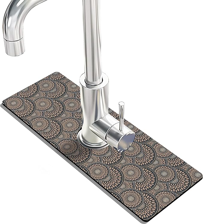 Kitchen Sink Splash Guard Faucet Mat Super Absorbent Fast Drying Mat Sink