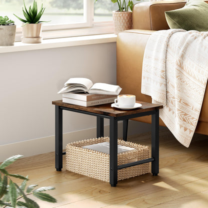 Gewudraw Printer Stand-Desktop Shelf Storage Organizer for Printers,Small End Table, Book Shelf and Wooden Desk Shelf for Home Office
