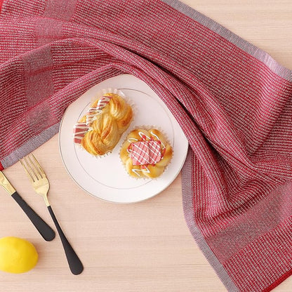 Homaxy Premium Kitchen Towels, Large Cotton Kitchen Hand Towels, Flat and Terry