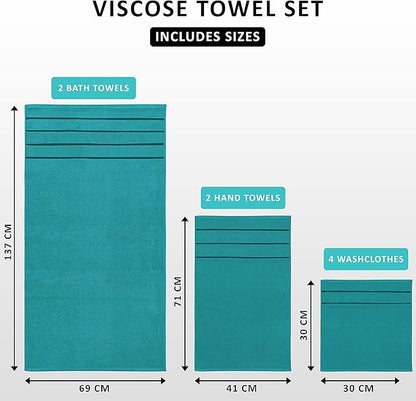Utopia Towels 8 Piece Luxury Towel Set, 2 Bath, 2 Hand, and 4 Wash Cloths
