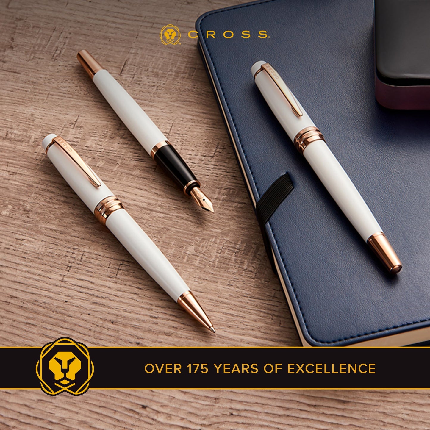 Cross Bailey Refillable Ballpoint Pen Presented in a Premium Gift Box - Medium Point, Black Ink, Red