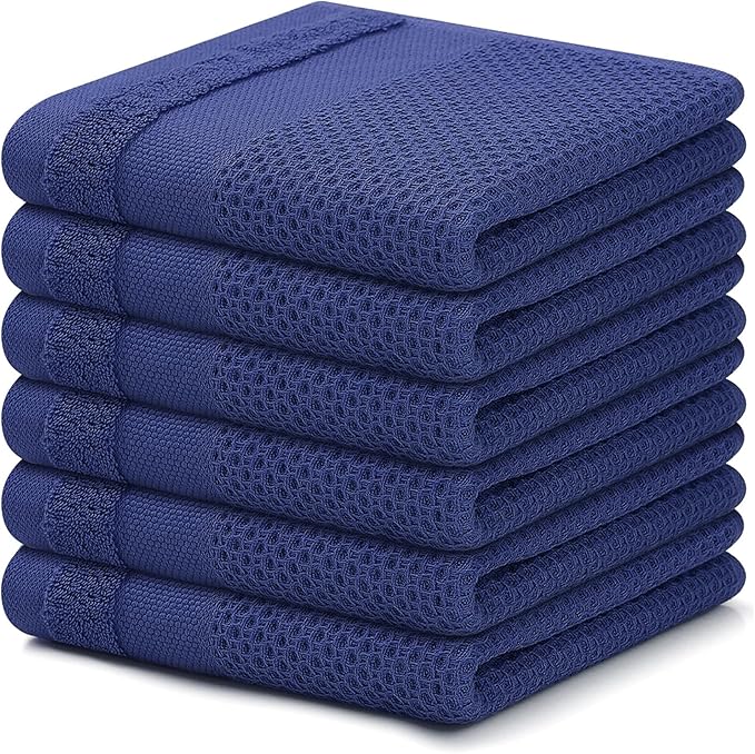 Homaxy 100% Cotton Dish Cloths, 6 Pack