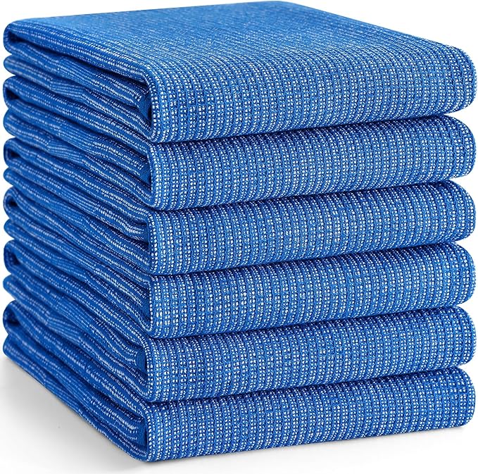 Homaxy Premium Kitchen Towels, Large Cotton Kitchen Hand Towels, Flat and Terry