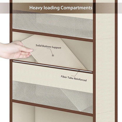 Univivi 6-Shelf Over Door Hanging Organizer Fabric Baby Door Storage
