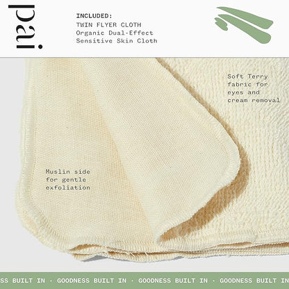 Pai Skincare - The Twin Flyer Organic Dual-Effect Face Cloth | Natural