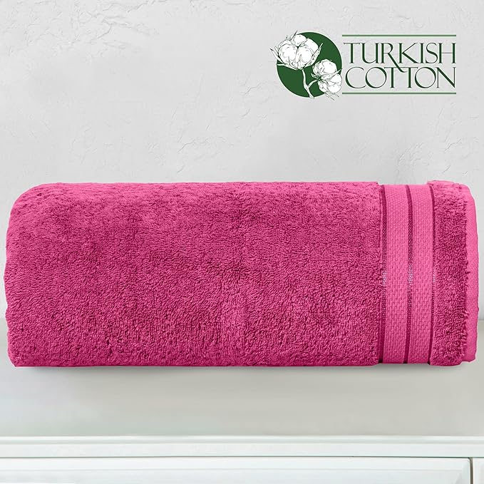 Elegant Comfort Three Line Popcorn Extra Large Luxury Bath Towel