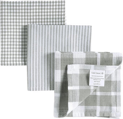 LANE LINEN 100% Cotton Kitchen Dish Cloths, Ultra Soft Absorbent Quick Drying