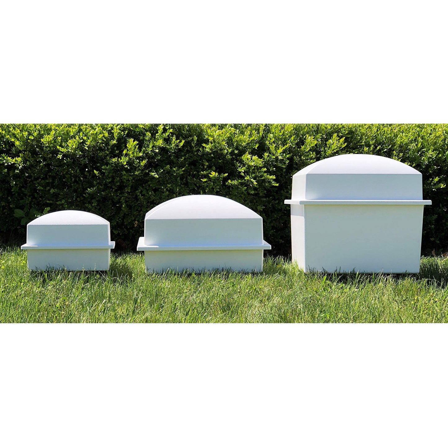 Crowne Vault | Double Urn Vaults for Underground Burial | Holds Two Adult Cremation Urns for Cemetery and Ground Burials | Made in The USA (Marquis, Granite Grey)