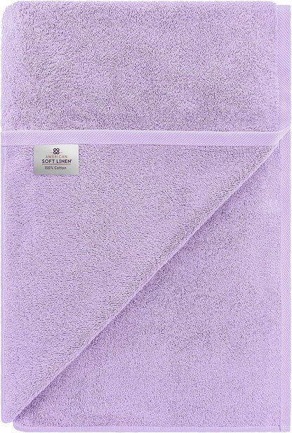 American Soft Linen 100% Cotton 600 GSM Turkish 40x80 Oversized Bath Towel Sheet