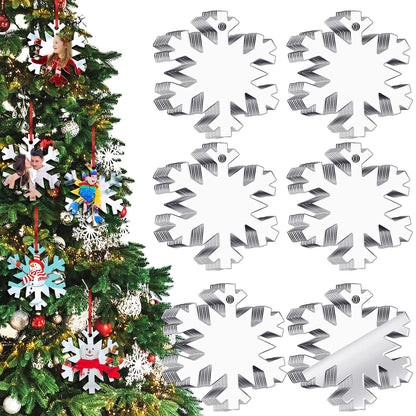 50 Pieces 3.75 Inch Acrylic Christmas Ornament Blank - Transparent Disc DIY Clear Ornament With Hole for Craft, Holiday (Vivid Style)