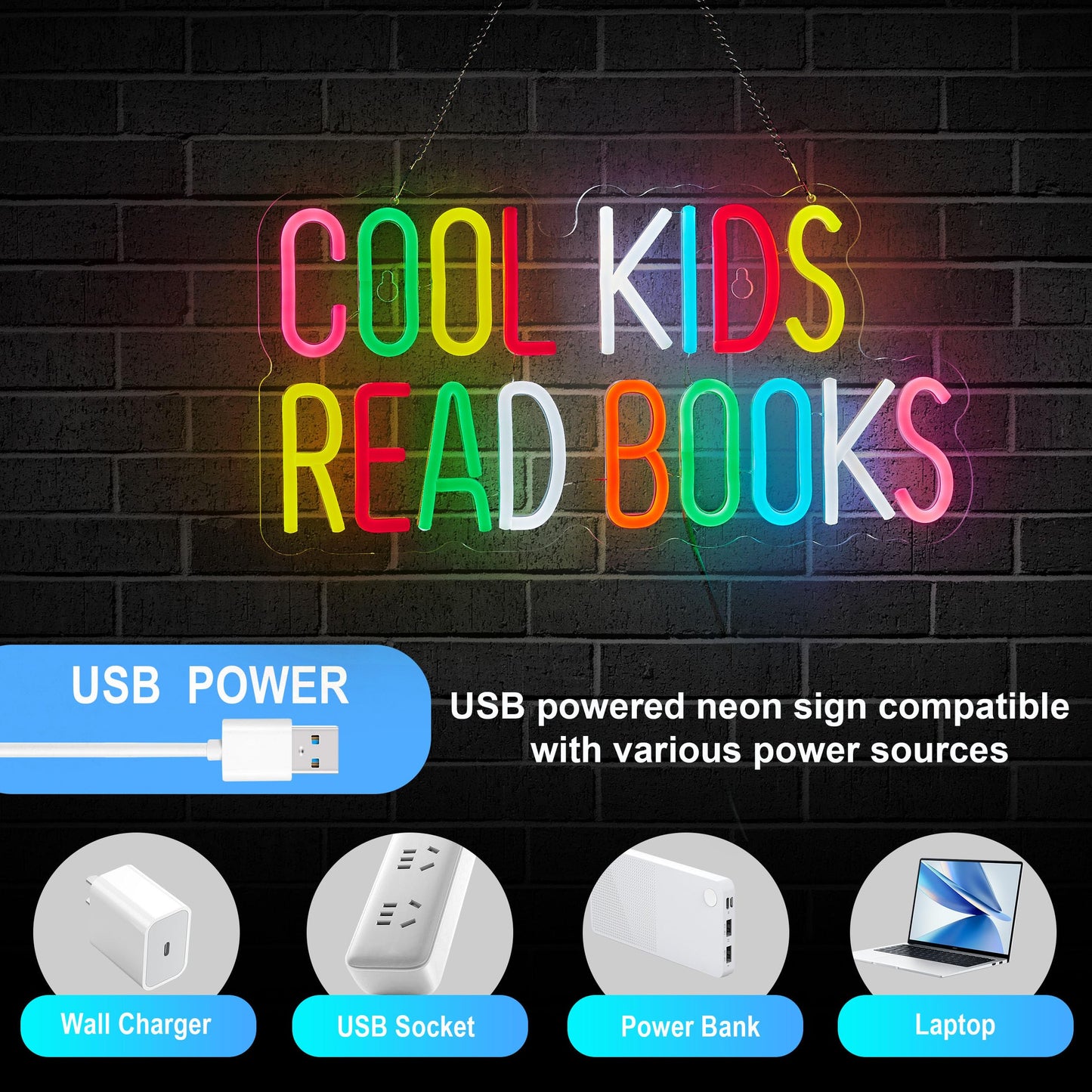 I'm So Happy You're Here Neon Sign for Wall Décor Dimmable LED Neon Light USB Powered Neon Art Signs Decor