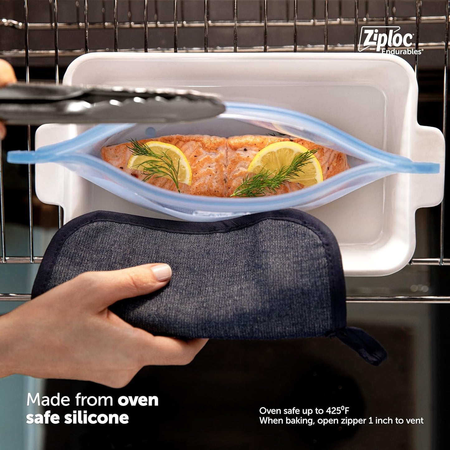 Ziploc Endurables Large Pouch and Medium Container, Reusable Silicone Bags and Food Storage Meal Prep Containers for Freezer, Oven, and Microwave, Dishwasher Safe