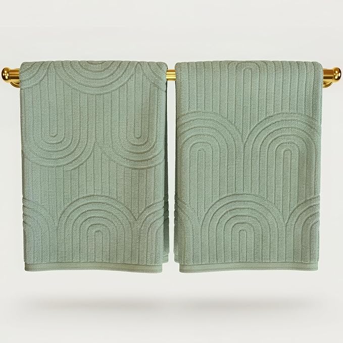 KIBAGA Decorative Hand Towels for Your Bathroom Or Kitchen – Luxurious Set of 2