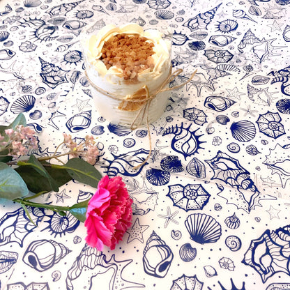 Suiwen 150 Sea Shell Patterned Wax Paper Sheets, Food Picnic Paper, Greaseproof Paper,Waterproof Dry Hamburger Paper Liners Wrapping Tissue for Plastic Food Basket