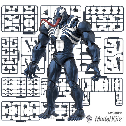 BLOKEES Champion Class - Marvel Rivals - Venom Action Figure - 185 Pieces Model Kit - 6 Inch - 90 Points of Articulation - Assembly Required - No Tools - No Cutting - No Glue - No Paint - Age 14+