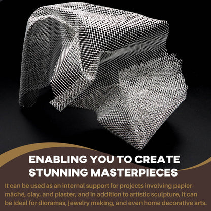 Terixe Aluminum Wire Mesh for Arts and Craft - Sculpting Mesh Roll 15.7 Inch by 16.4 Foot - Ideal for Sculpture Projects - Craft Wire Mesh for Crafts