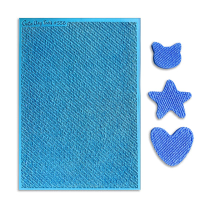 GOTO CLAY TOOLS Jeans Texture Sheets for Polymer Clay, Achieves the Same Texture as a Polymer Clay Roller, Jeans Fabric Texture mat for Polymer Clay – TM-556