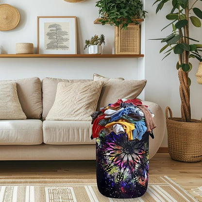 Personalize Mandala Laundry Basket Oxford Cloth Foldable Galaxy Laundry Hamper