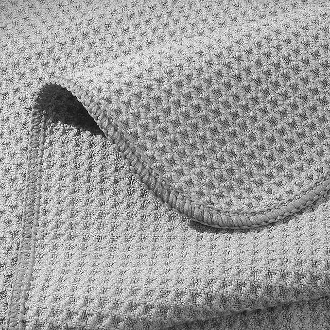 POLYTE Premium Microfiber Kitchen Dish Hand Towel Waffle Weave 12 Pack