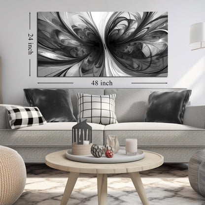 TYTAUPT Black and White Pictures for Wall Abstract Art Wall Decor for Living Room Bedroom Office Wall Art 24 x 48 Inch