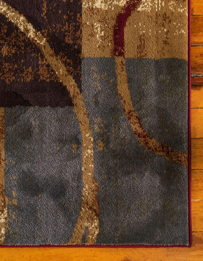 Unique Loom Barista Collection Area Rug - Kouillou (4' 1" Square, Multi/ Brown)