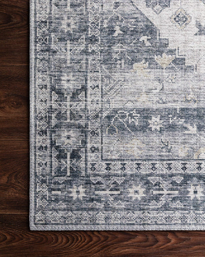 Loloi Skye Collection SKY-02 Silver/Grey 6'-0" x 6'-0" Round Area Rug