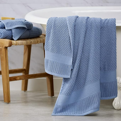 NY Loft 100% Cotton Hand Towel 6 Pack | Super Soft & Absorbent Quick-Dry Hand