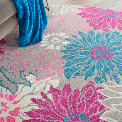 Nourison Home Passion Grey 8' x 10' Area Rug - Easy Clean, Non Shedding, Bed Room, Living Room, Dining Room, Kitchen (8' x 10')