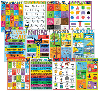 Teacher Created Resources Pete The Cat® Early Learning Educational Poster Pack (EP62002)